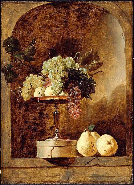 Frans Snyders Grapes Peaches and Quinces in a Niche oil painting image
